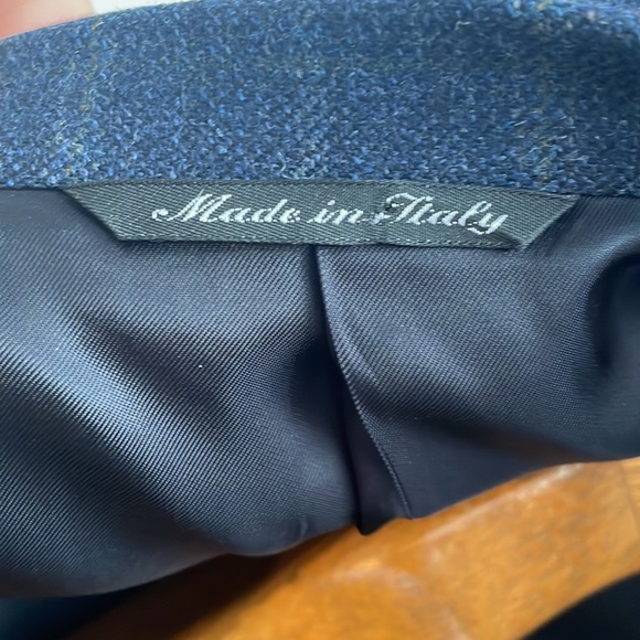 Canali Size 36R/46EU Blue with silver and yellow check - Picture 12 of 16